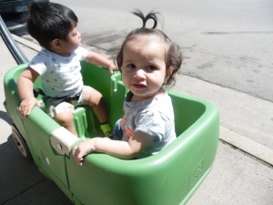 Children at New Legacy Charter High School’s early learning center